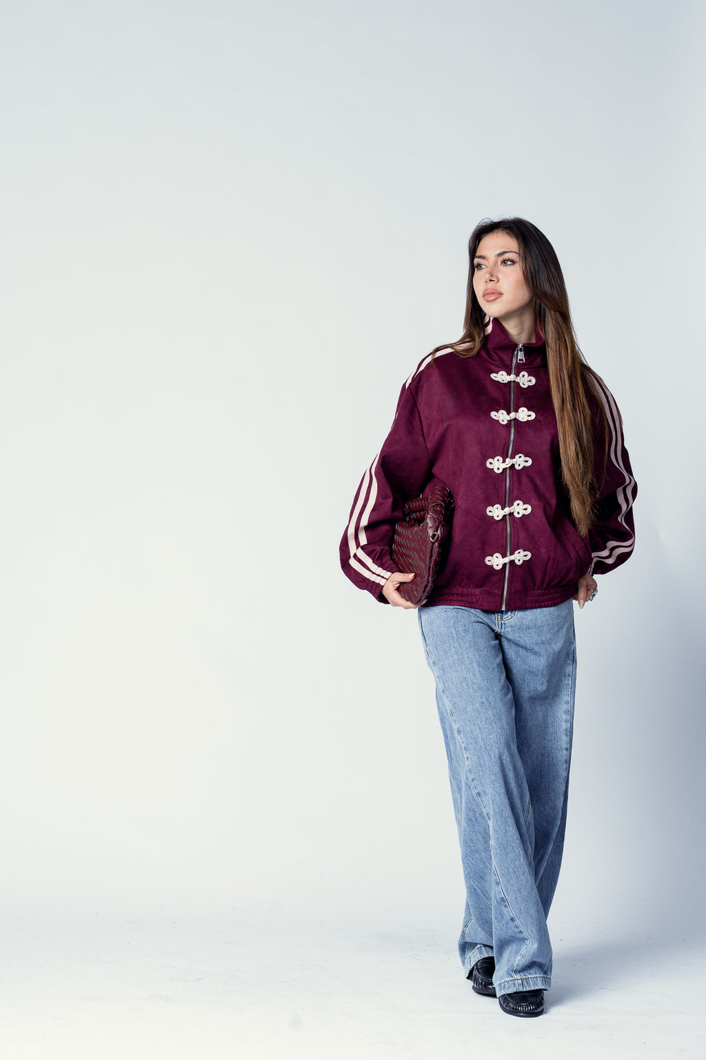 FELPA BOMBER BURGUNDY