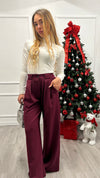 Pantalone “Greta” Bordeaux