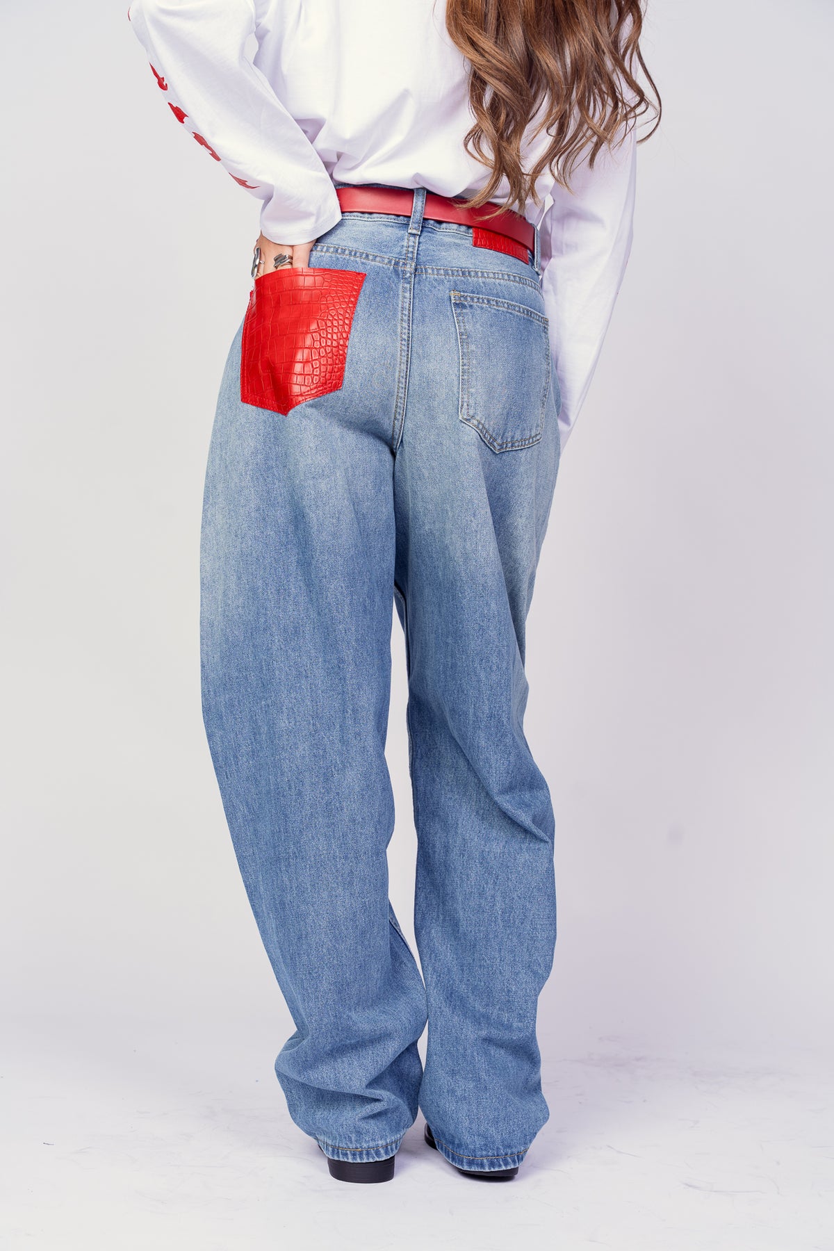 JEANS RED COW