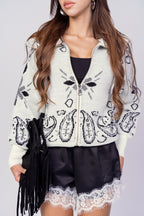 CARDIGAN BANDANA WHITE