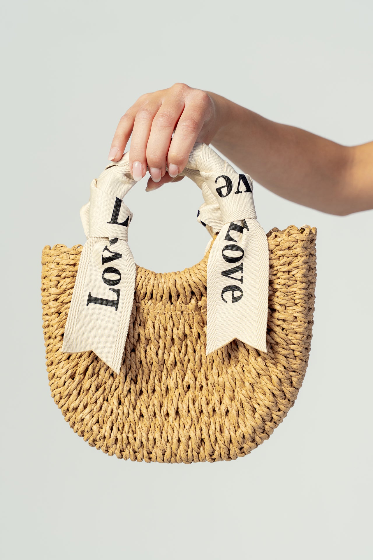 LOVE RAFIA BAG