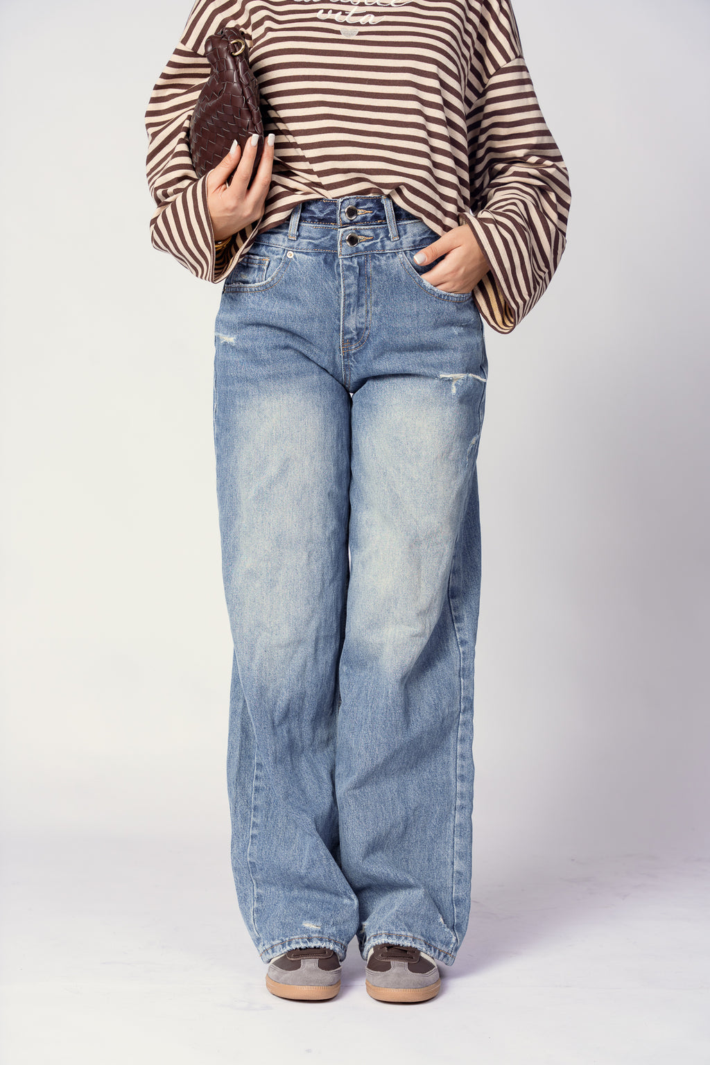 JEANS DOPPIA ABBOTTONATURA