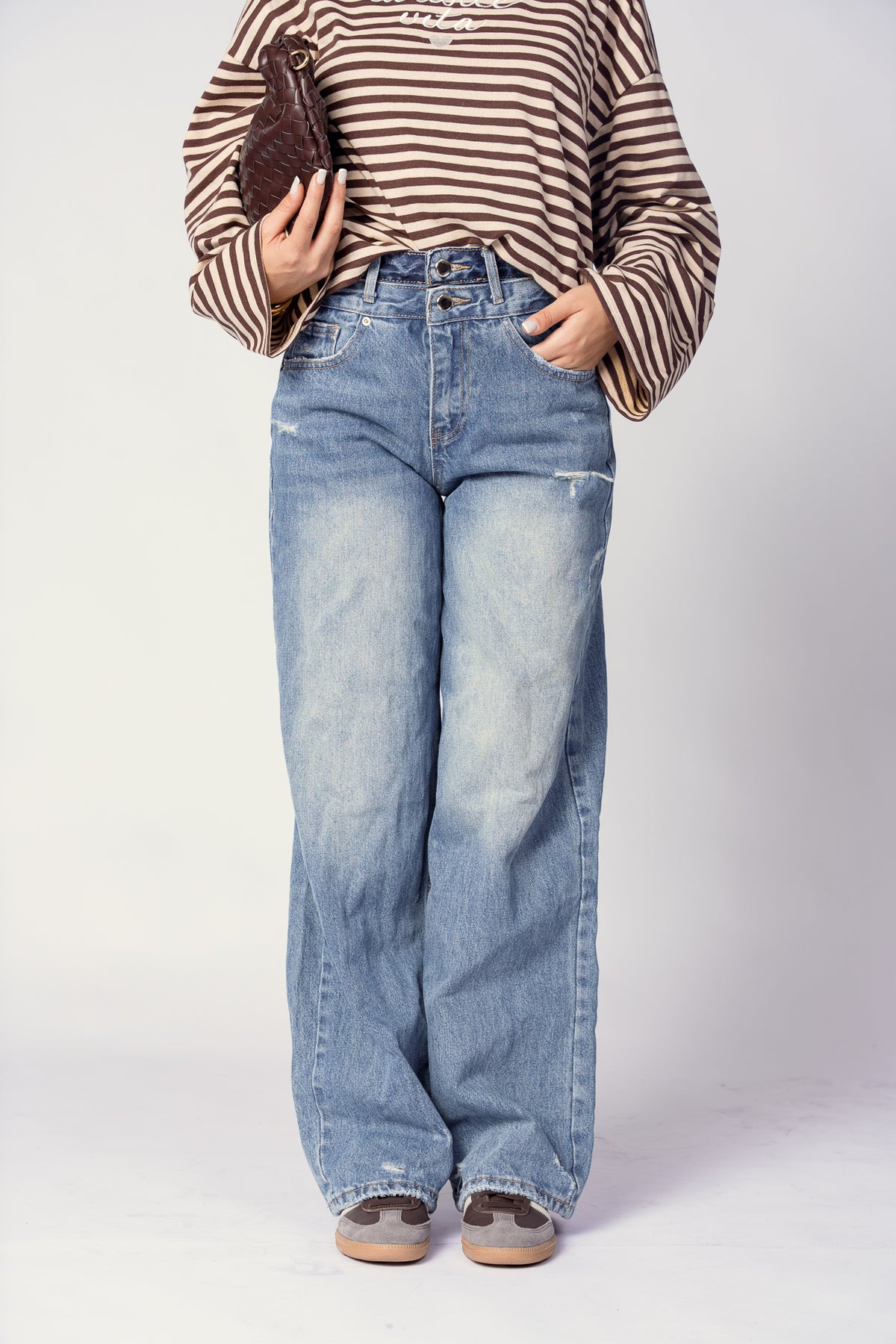 JEANS DOPPIA ABBOTTONATURA