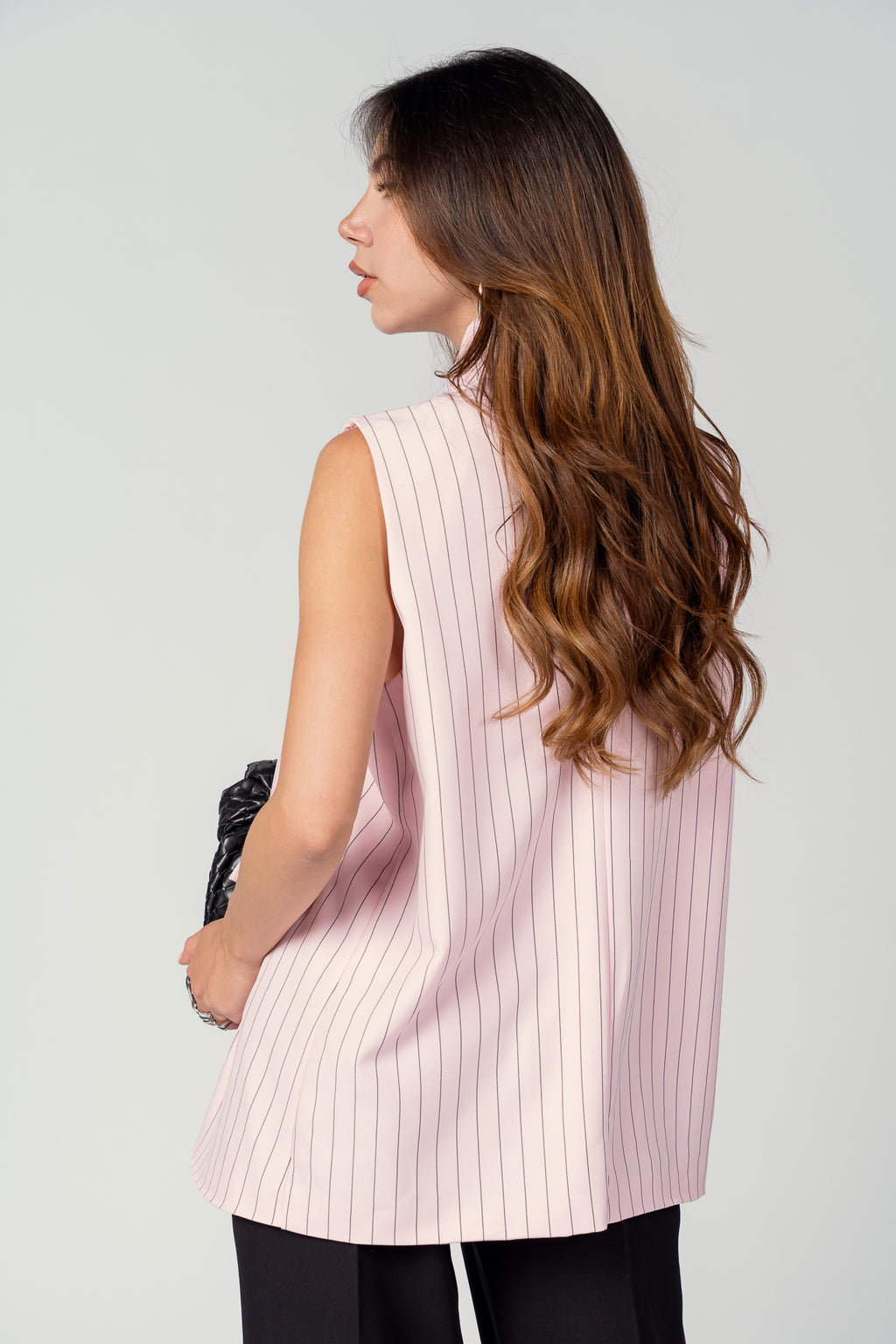 GILET ASIMMETRICO GESSATO