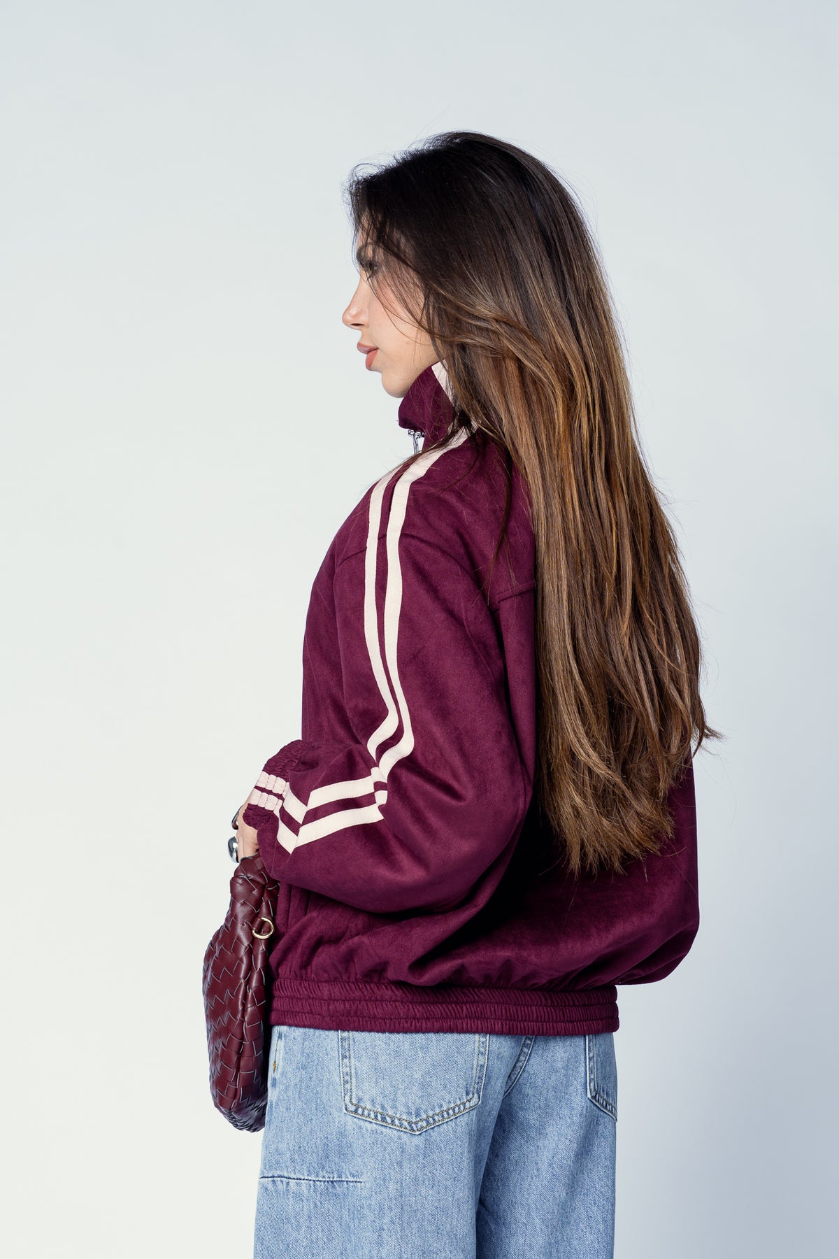 FELPA BOMBER BURGUNDY