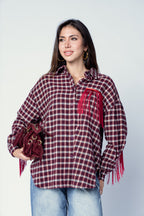 CAMICIA FRANGE BORDEAUX