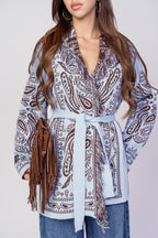 CARDIGAN AZTECO AZZURRO