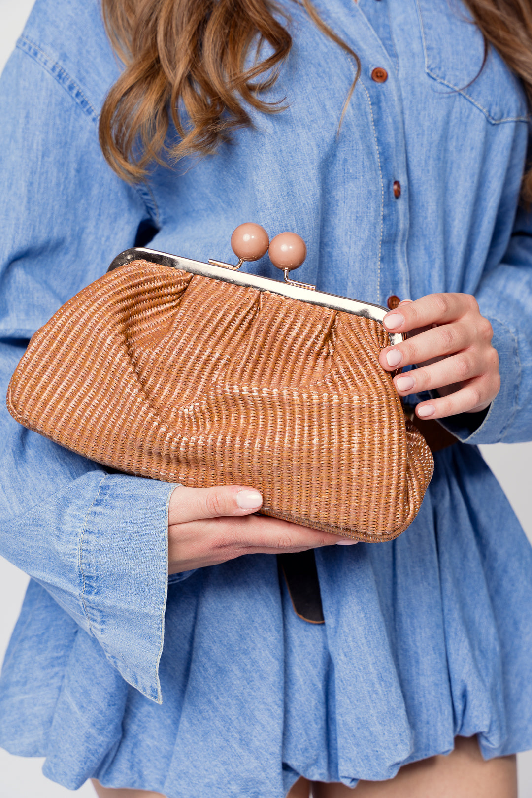 CLUTCH CRYSTAL CAMMELLO