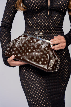 Clutch Wanda Marrone - dettaglio prodotto