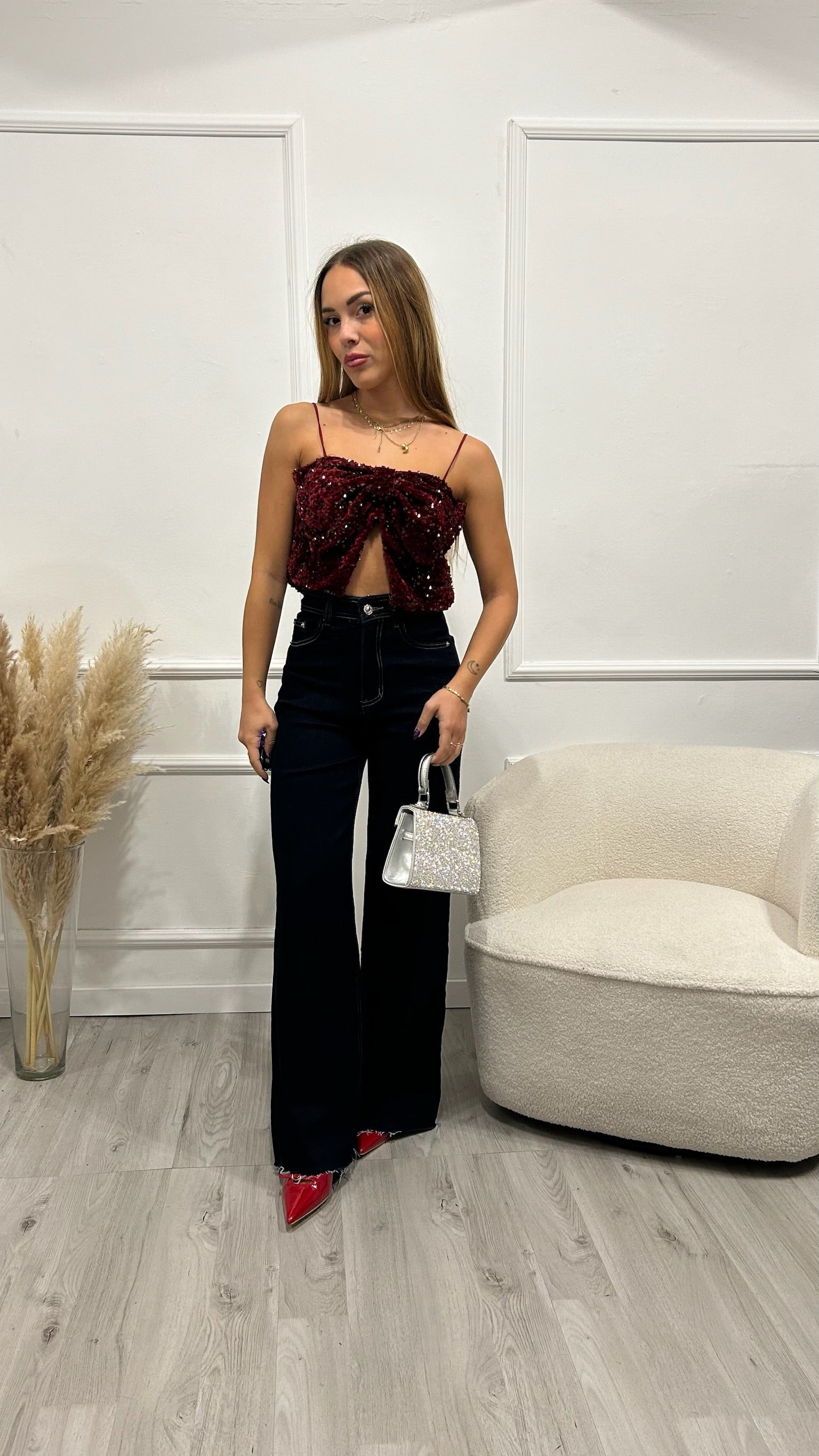 Top Fiocco Bordeaux