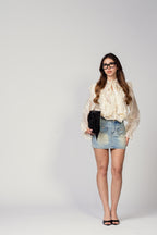 DENIM HEART SKORT