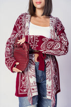 CARDIGAN ATZECO BORDEAUX