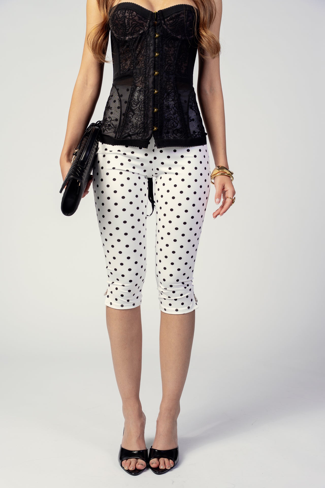 PANTALONE CAPRI POIS