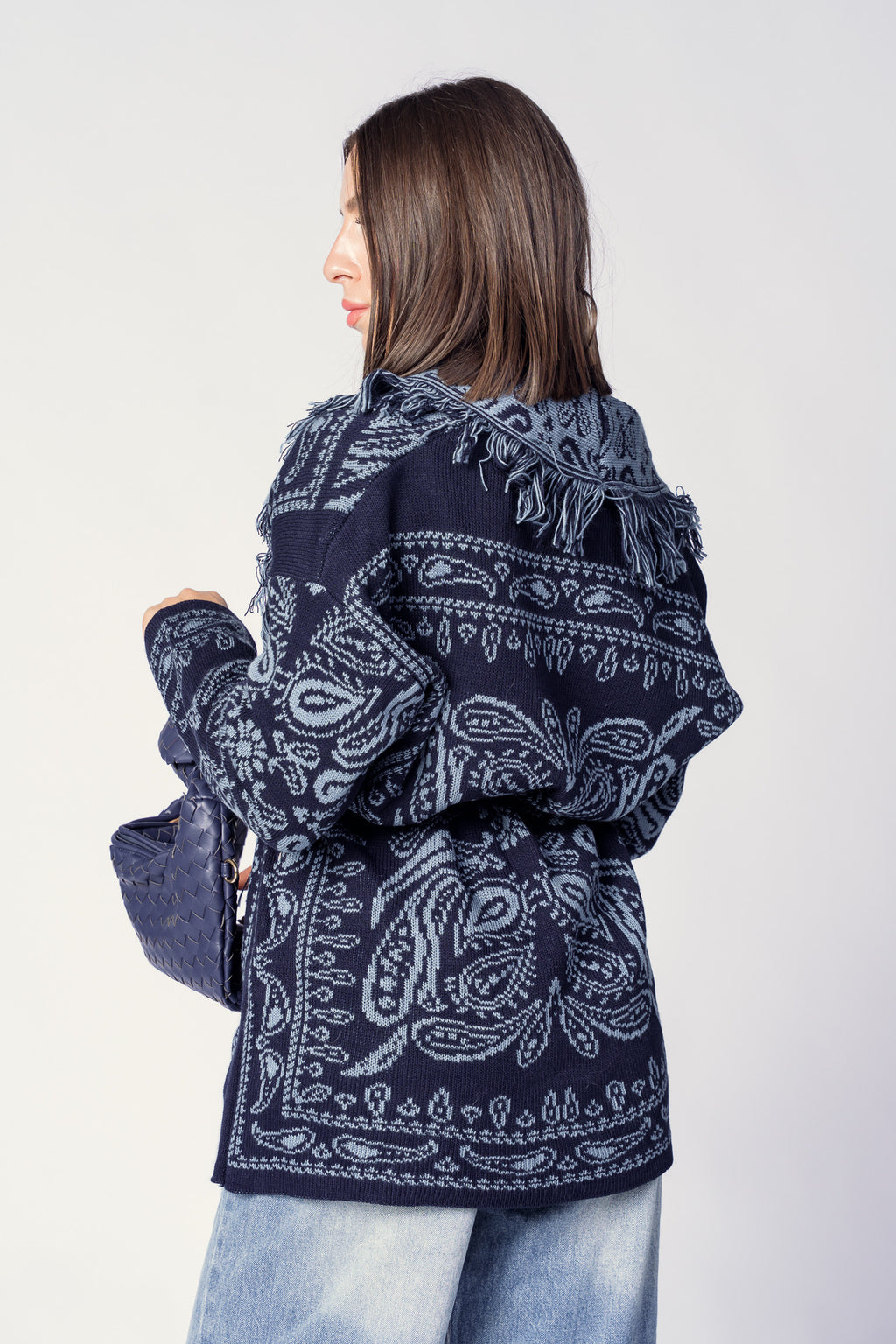 CARDIGAN ATZECO BLU