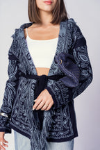 CARDIGAN ATZECO BLU