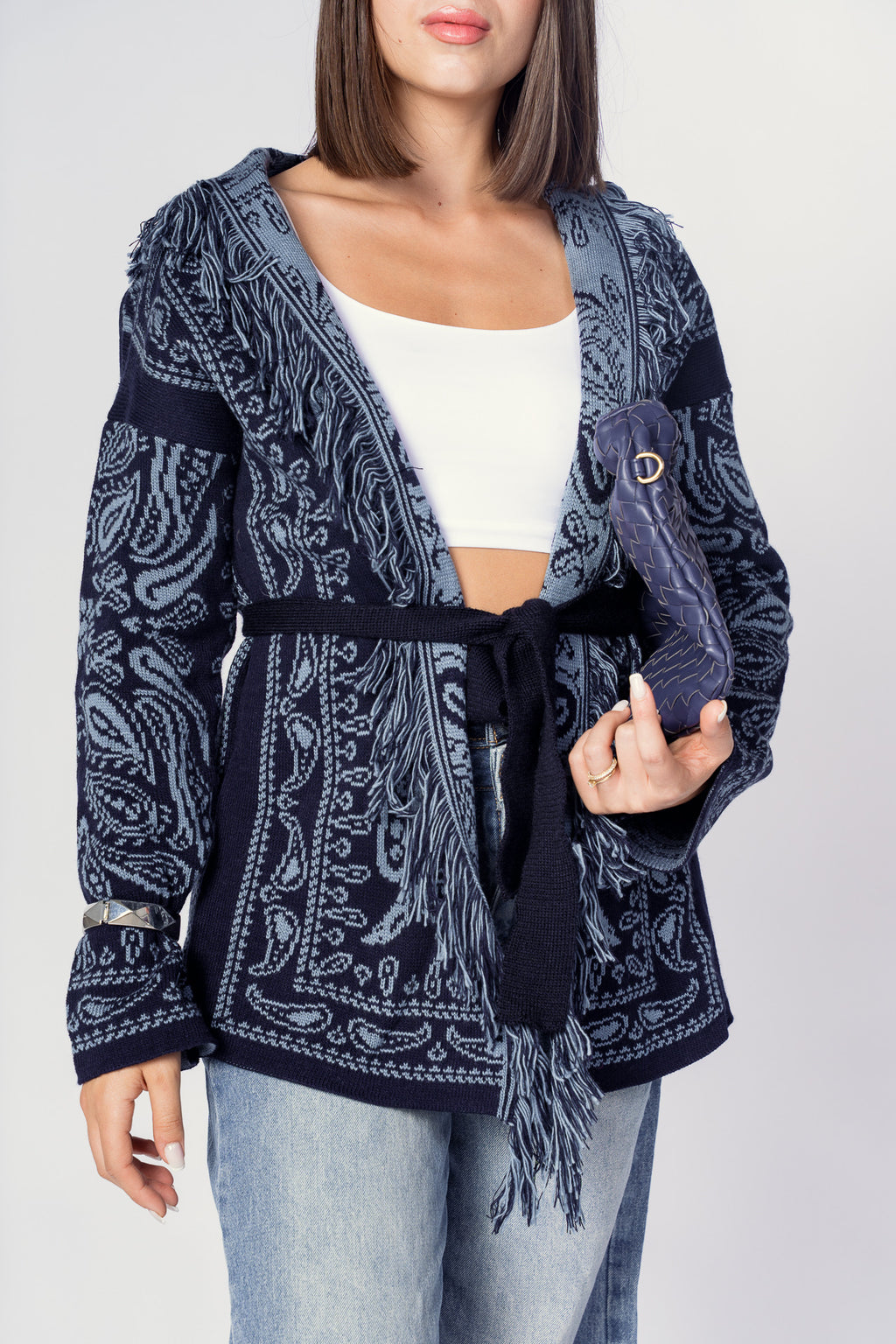CARDIGAN ATZECO BLU