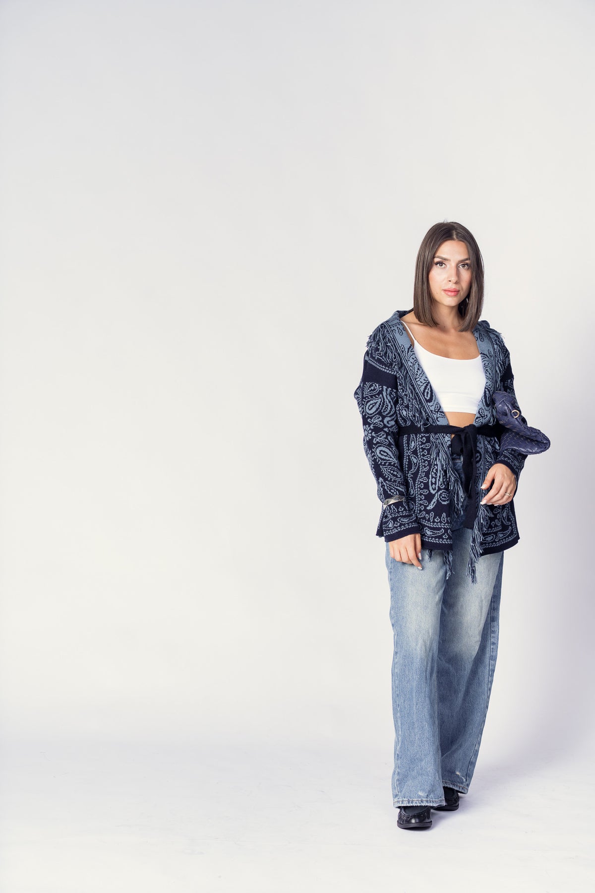 CARDIGAN ATZECO BLU