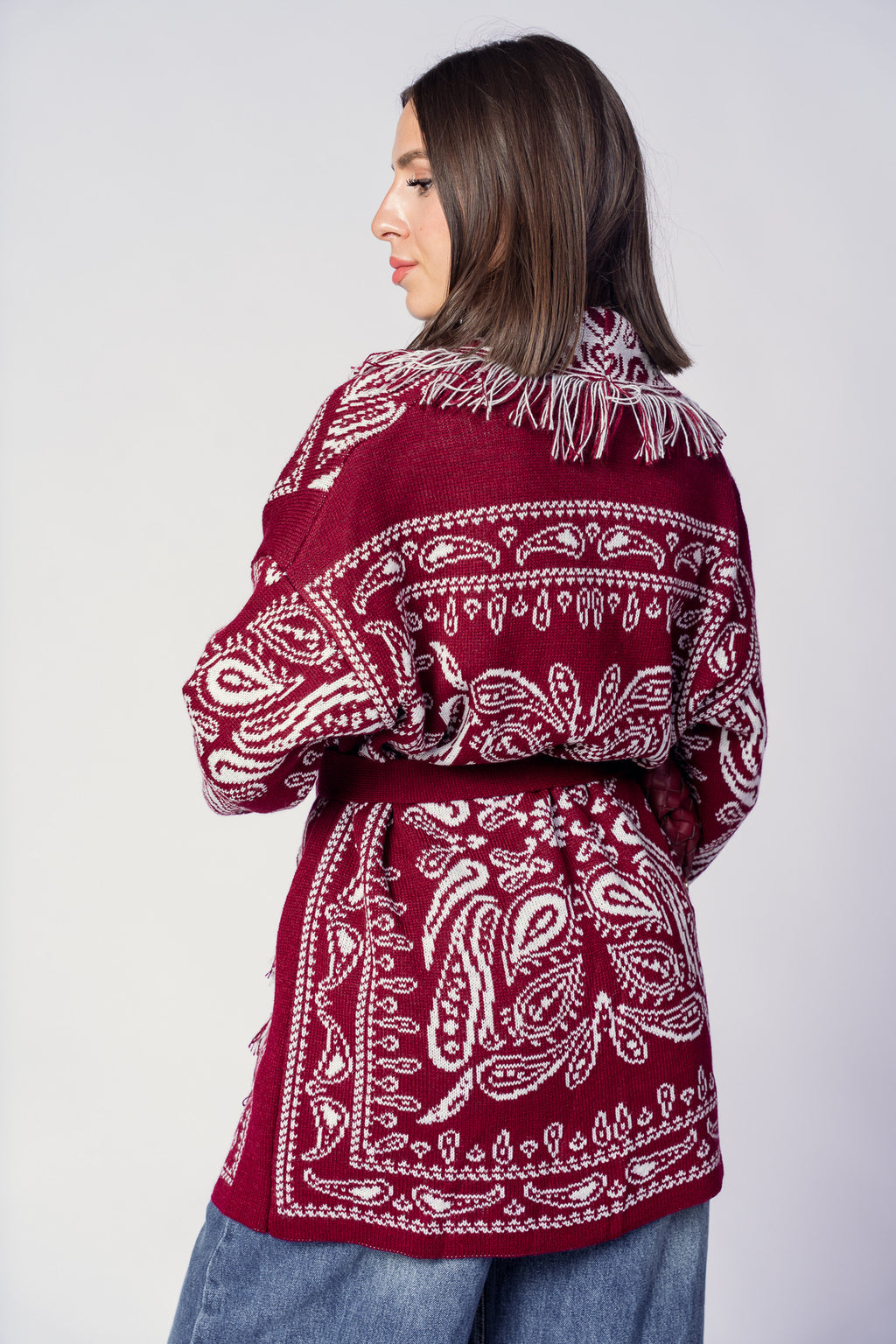 CARDIGAN ATZECO BORDEAUX