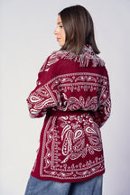CARDIGAN ATZECO BORDEAUX