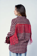 CAMICIA FRANGE BORDEAUX
