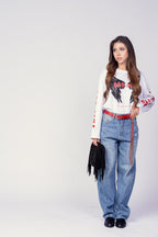 JEANS RED COW