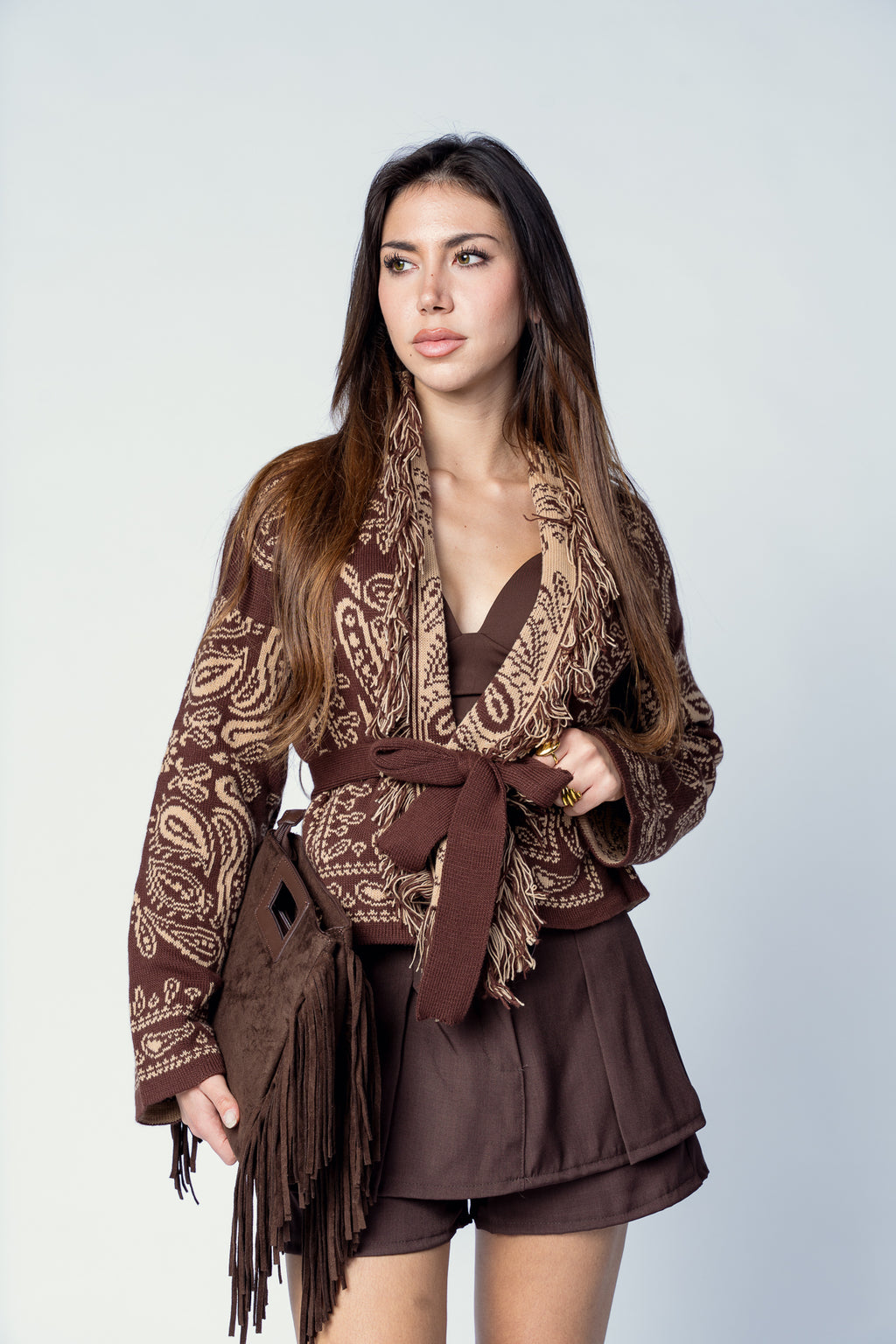 MINI CARDIGAN AZTECO