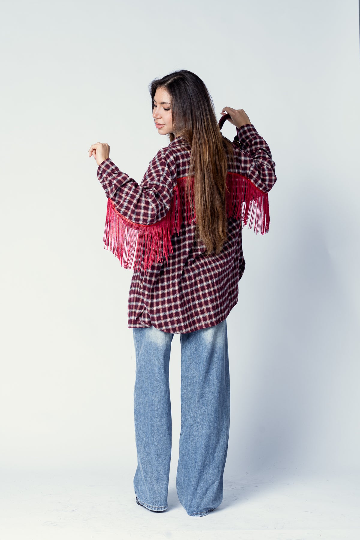 CAMICIA FRANGE BORDEAUX