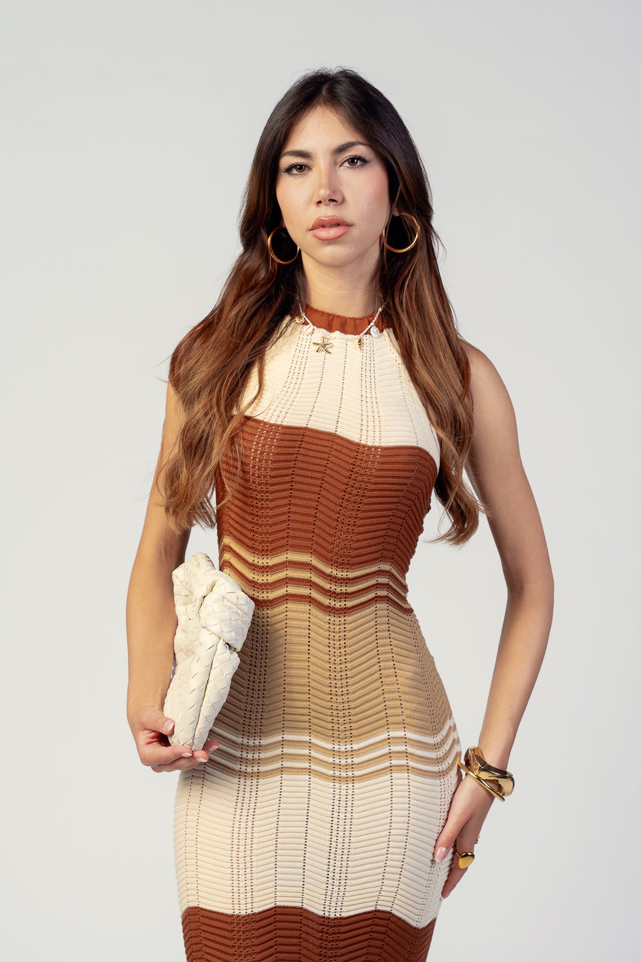 COLOR CAMEL DRESS