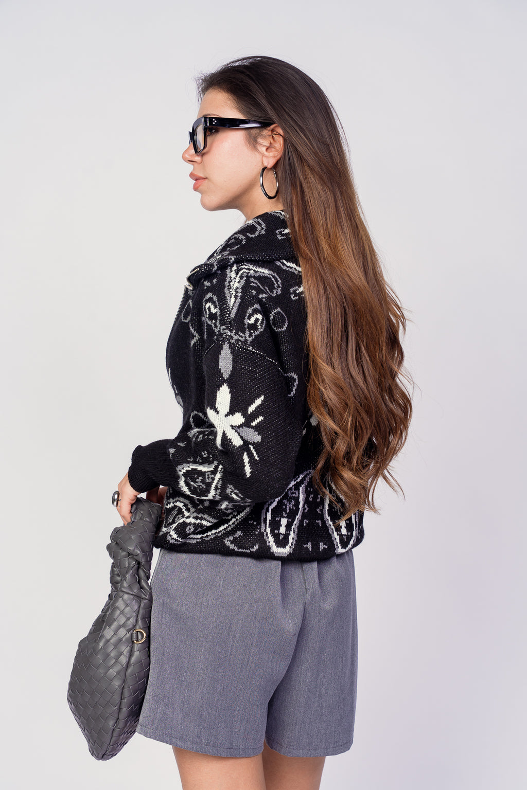CARDIGAN BANDANA BLACK