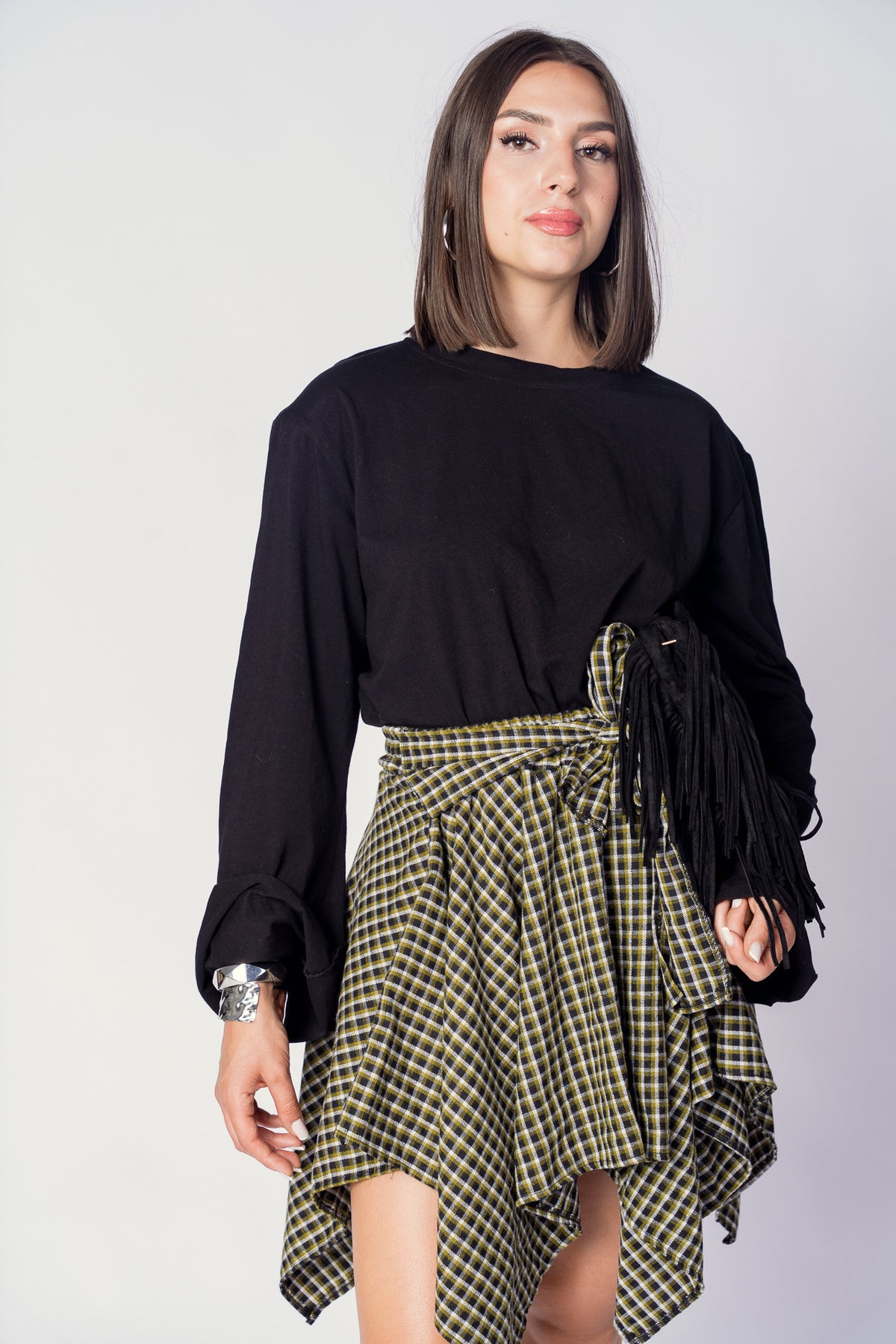 GONNA A CAMICIA LUCY VERDE