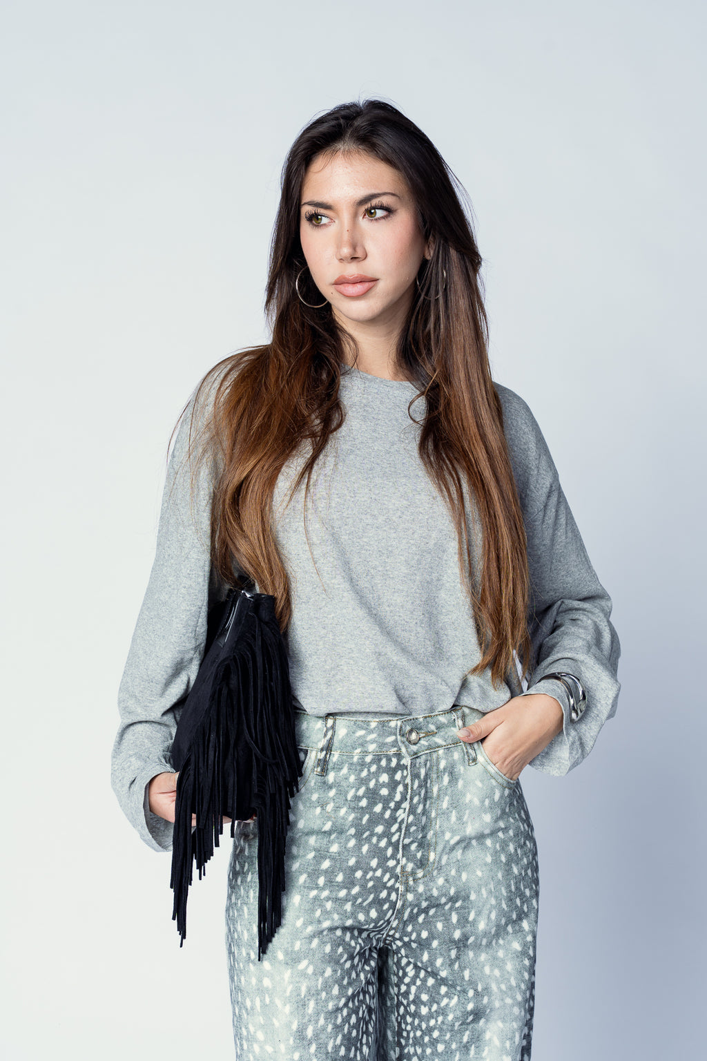 T SHIRT BASIC GRIGIO