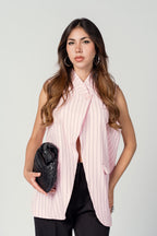 GILET ASIMMETRICO GESSATO