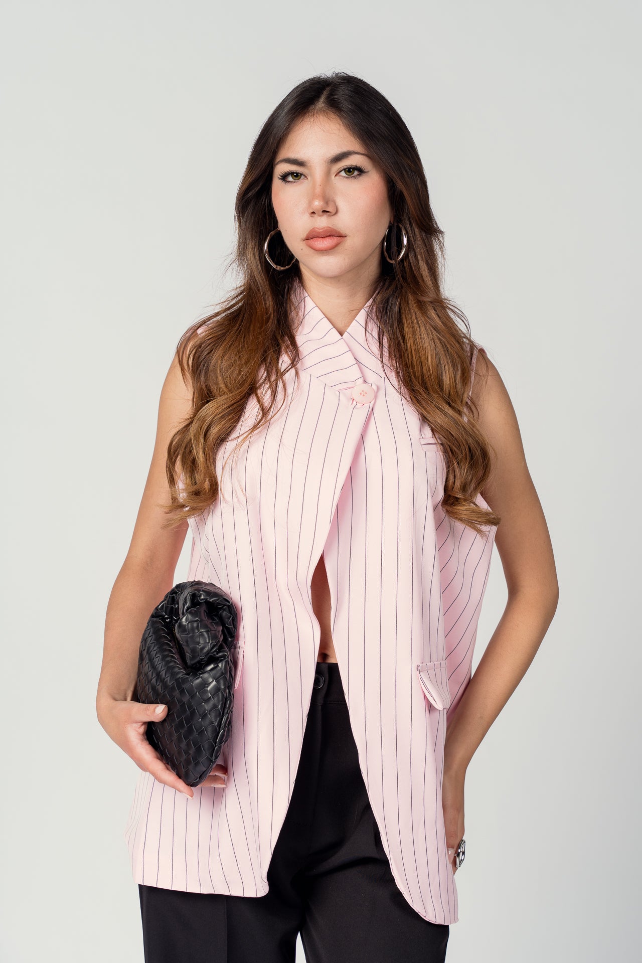 GILET ASIMMETRICO GESSATO