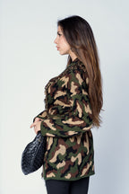 CARDIGAN AZTECO MILITARE