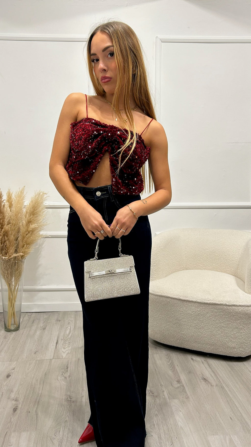 Top Fiocco Bordeaux