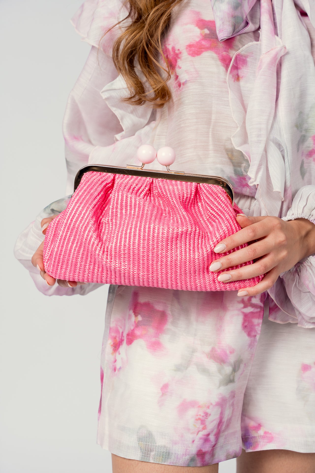 CLUTCH CRYSTAL PINK