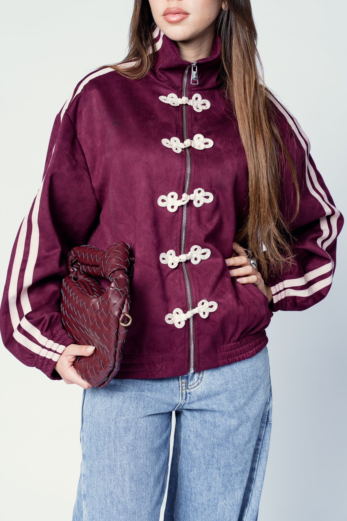 FELPA BOMBER BURGUNDY