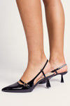 Slingback Nero Fibbia