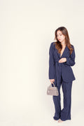 Tailleur Athena Gessato Blu