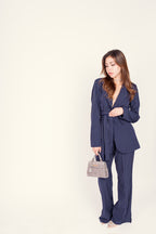 Tailleur Athena Gessato Blu