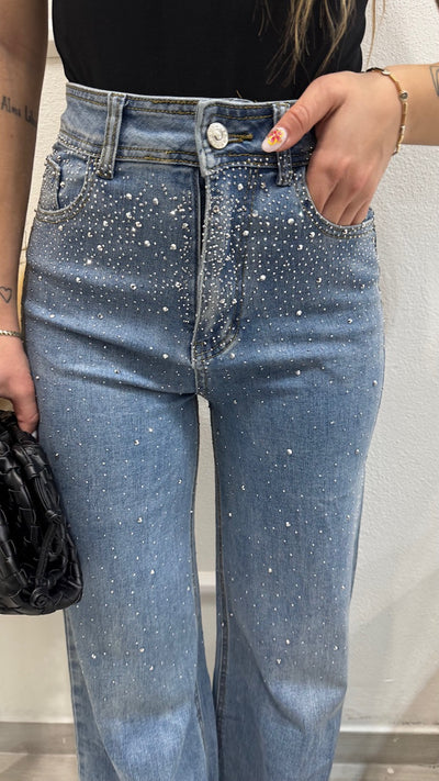 Jeans BASIC strass