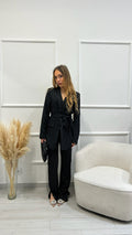 Tailleur Gessato Nero